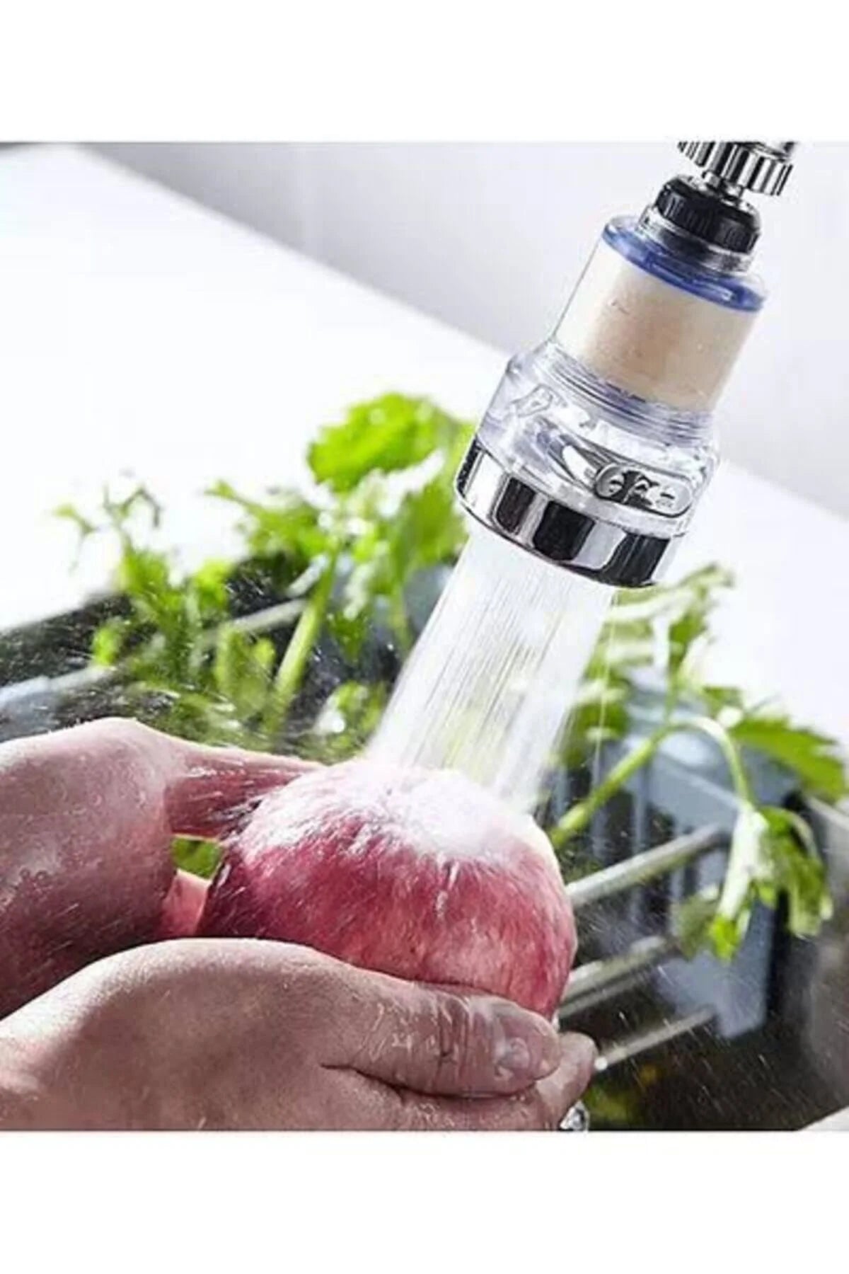 Bodhair Kireç Önleyici, Filtreli Musluk Başlığı 3 Kademeli 360 Derece Döner